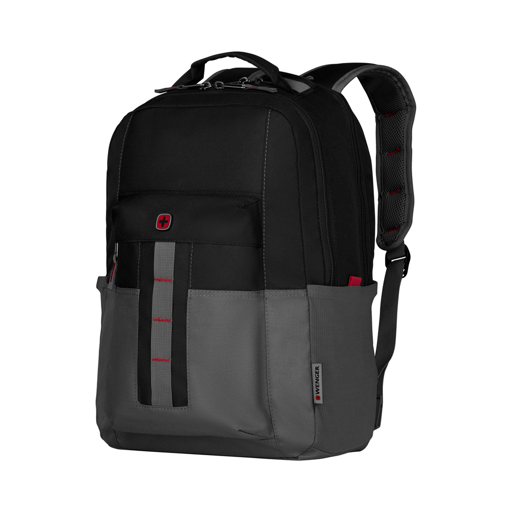  Рюкзак  16", черный/серый, 34x25x45 см, 20 л 
