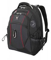  Рюкзак  15", чёрный/красный, 34x23x48 см, 38 л 