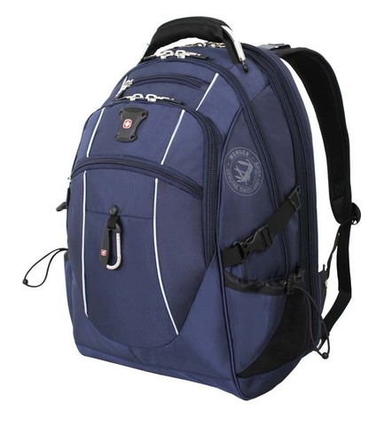  Рюкзак  15", синий/серебристый, 34x23x48 см, 38 л 