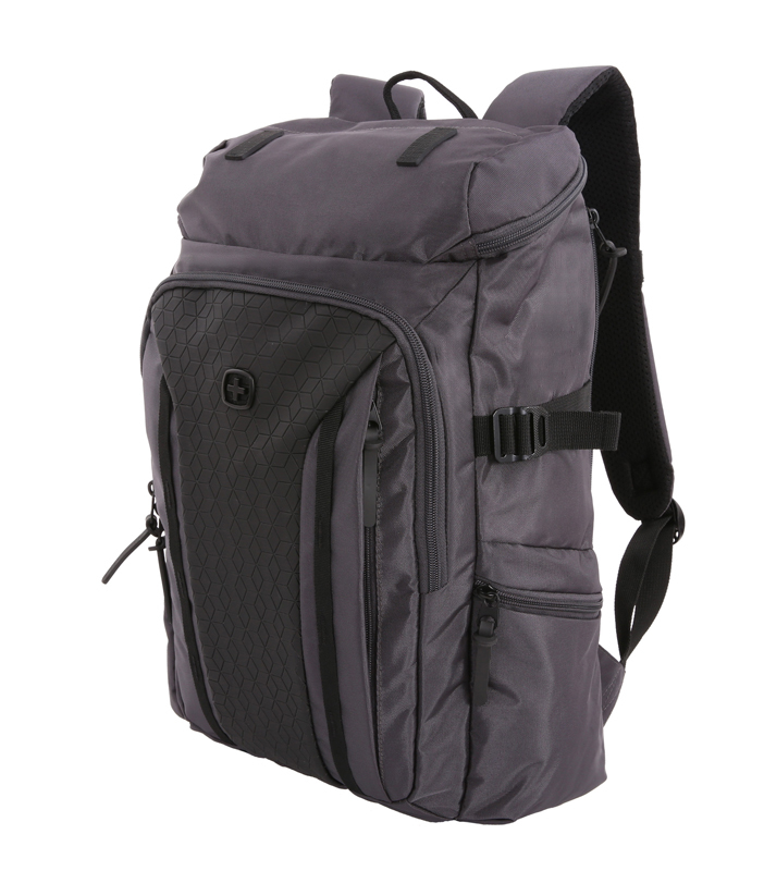  Рюкзак  15'', серый/чёрный, 29х15х47 см, 20 л 
