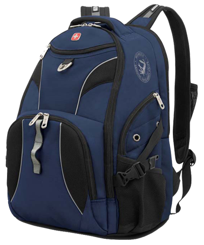  Рюкзак  15", синий/черный, 34x17x47 см, 26 л 
