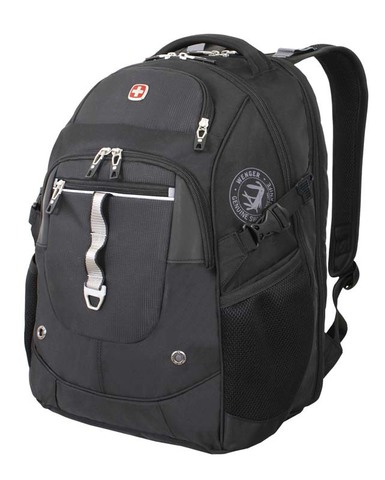  Рюкзак  15", чёрный/серебристый, 34x22x46 см, 34 л 