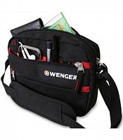 Сумка Horizontal Accessory Bag, для докум., черная/красная, 23х5х18 см 