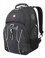  Рюкзак  15", чёрный/серебристый, 34x18x47 см, 29 л 